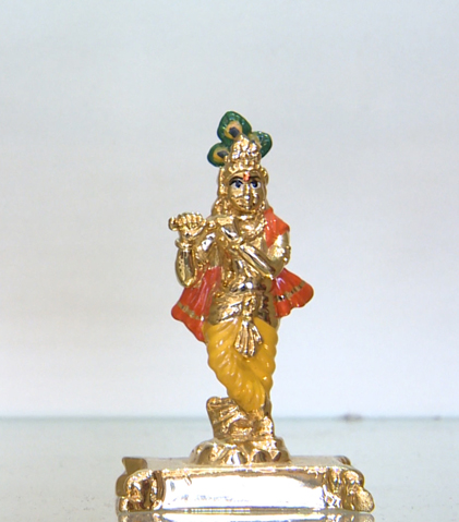 SAK SMALL SQUARE BASE_KRISHNA IDOL